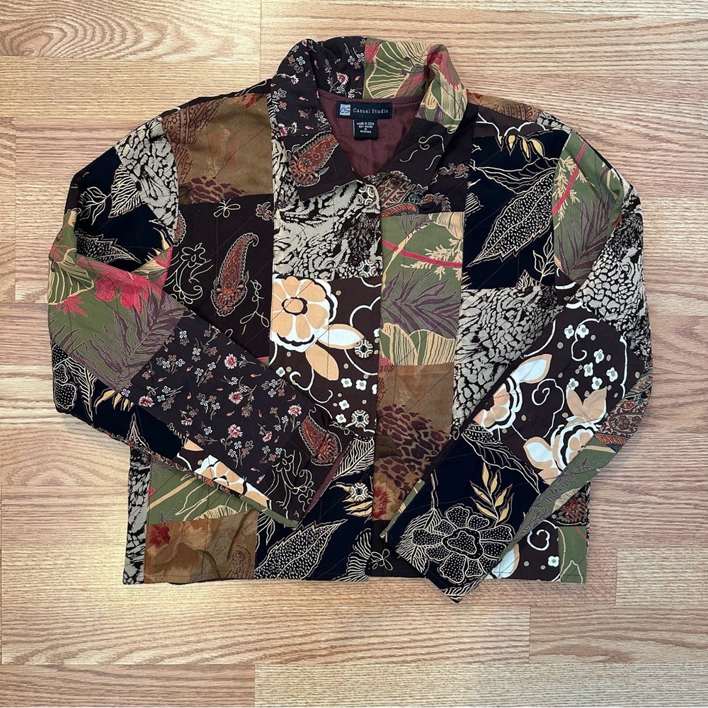 Casual Studios Patchwork Funky Boho Jacket Size S… - image 4